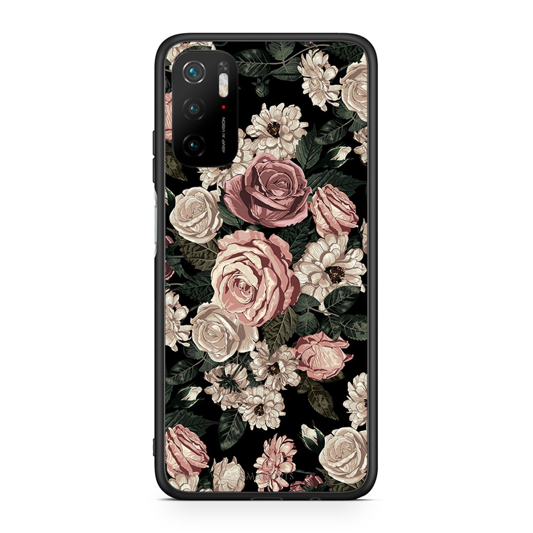 4 - Xiaomi Redmi Note 10 5G/Poco M3 Pro Wild Roses Flower case, cover, bumper