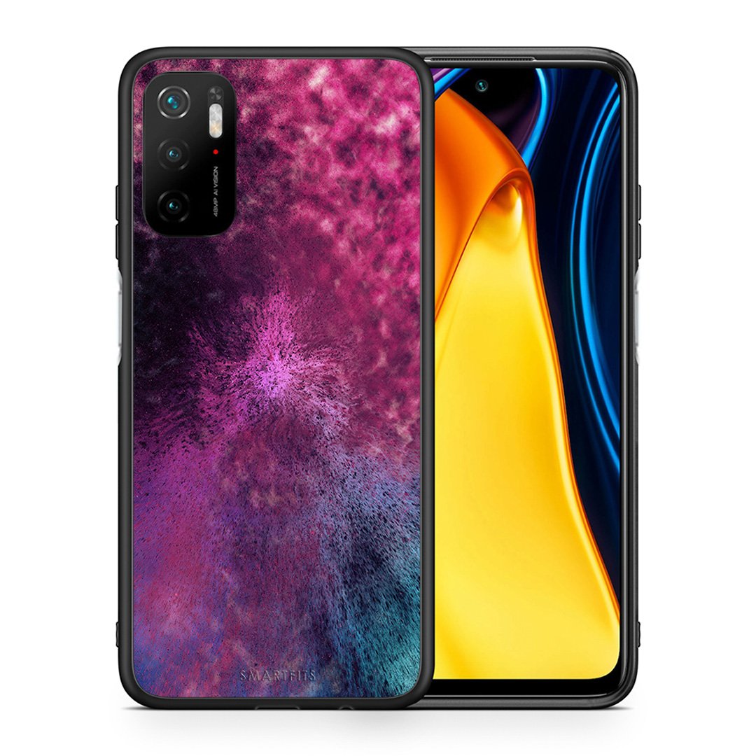 Θήκη Xiaomi Redmi Note 10 5G/Poco M3 Pro Aurora Galaxy από τη Smartfits με σχέδιο στο πίσω μέρος και μαύρο περίβλημα | Xiaomi Redmi Note 10 5G/Poco M3 Pro Aurora Galaxy case with colorful back and black bezels