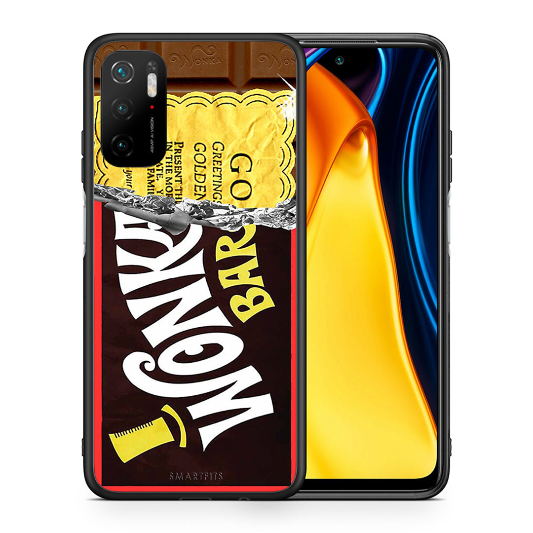 Θήκη Xiaomi Redmi Note 10 5G/Poco M3 Pro Golden Ticket από τη Smartfits με σχέδιο στο πίσω μέρος και μαύρο περίβλημα | Xiaomi Redmi Note 10 5G/Poco M3 Pro Golden Ticket case with colorful back and black bezels