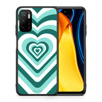 Thumbnail for Θήκη Xiaomi Redmi Note 10 5G/Poco M3 Pro Green Hearts από τη Smartfits με σχέδιο στο πίσω μέρος και μαύρο περίβλημα | Xiaomi Redmi Note 10 5G/Poco M3 Pro Green Hearts case with colorful back and black bezels