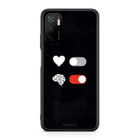 Thumbnail for Xiaomi Poco M3 Pro Heart Vs Brain Θήκη Αγίου Βαλεντίνου από τη Smartfits με σχέδιο στο πίσω μέρος και μαύρο περίβλημα | Smartphone case with colorful back and black bezels by Smartfits