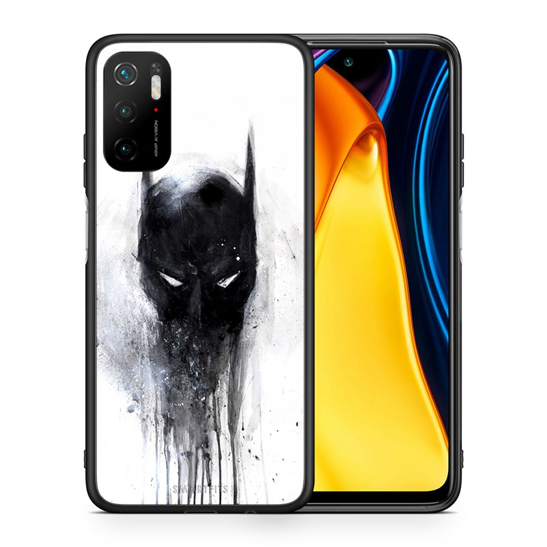 Θήκη Xiaomi Redmi Note 10 5G/Poco M3 Pro Paint Bat Hero από τη Smartfits με σχέδιο στο πίσω μέρος και μαύρο περίβλημα | Xiaomi Redmi Note 10 5G/Poco M3 Pro Paint Bat Hero case with colorful back and black bezels