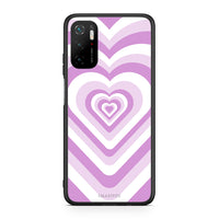 Thumbnail for Xiaomi Redmi Note 10 5G/Poco M3 Pro Lilac Hearts θήκη από τη Smartfits με σχέδιο στο πίσω μέρος και μαύρο περίβλημα | Smartphone case with colorful back and black bezels by Smartfits