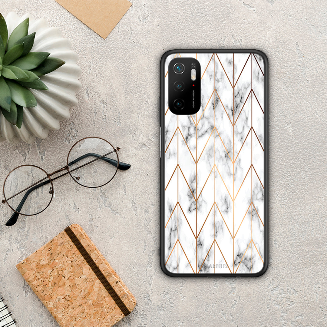 Marble Gold Geometric - Xiaomi Redmi Note 10 5G case