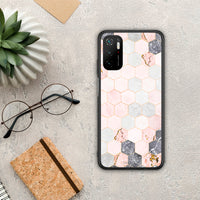 Thumbnail for Marble Hexagon Pink - Xiaomi Redmi Note 10 5G case