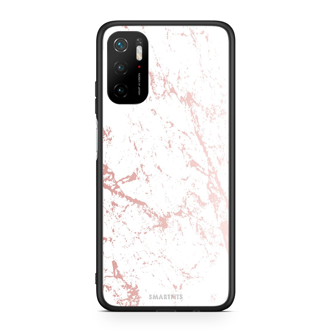 116 - Xiaomi Redmi Note 10 5G/Poco M3 Pro Pink Splash Marble case, cover, bumper