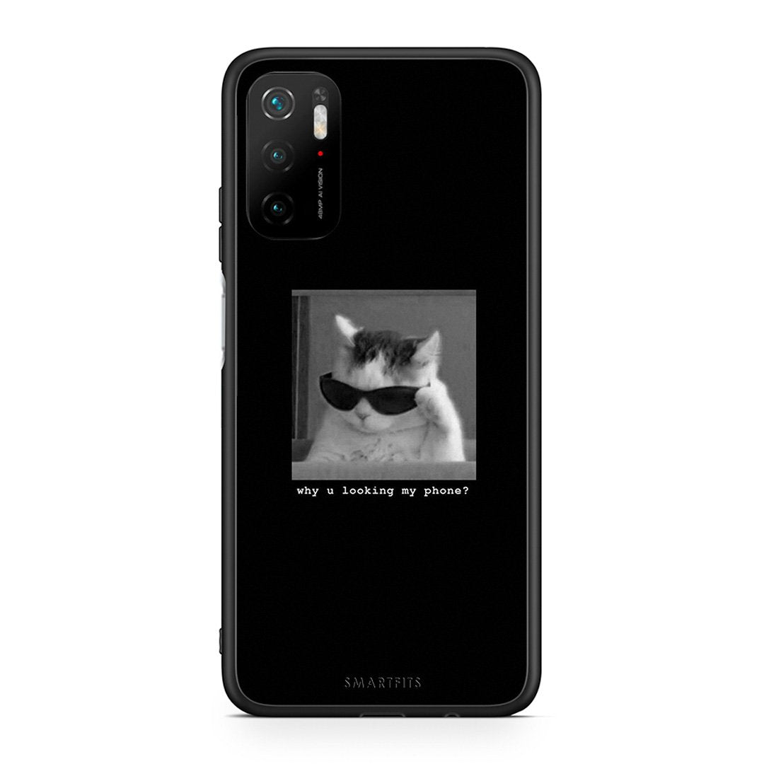 Xiaomi Redmi Note 10 5G/Poco M3 Pro Meme Cat θήκη από τη Smartfits με σχέδιο στο πίσω μέρος και μαύρο περίβλημα | Smartphone case with colorful back and black bezels by Smartfits