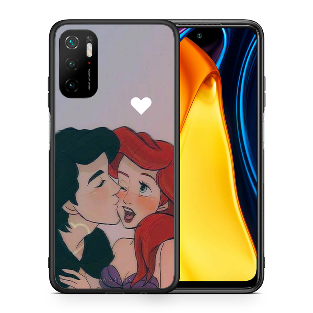 Θήκη Αγίου Βαλεντίνου Xiaomi Redmi Note 10 5G Mermaid Love από τη Smartfits με σχέδιο στο πίσω μέρος και μαύρο περίβλημα | Xiaomi Redmi Note 10 5G Mermaid Love case with colorful back and black bezels