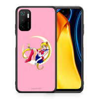 Thumbnail for Θήκη Xiaomi Redmi Note 10 5G/Poco M3 Pro Moon Girl από τη Smartfits με σχέδιο στο πίσω μέρος και μαύρο περίβλημα | Xiaomi Redmi Note 10 5G/Poco M3 Pro Moon Girl case with colorful back and black bezels