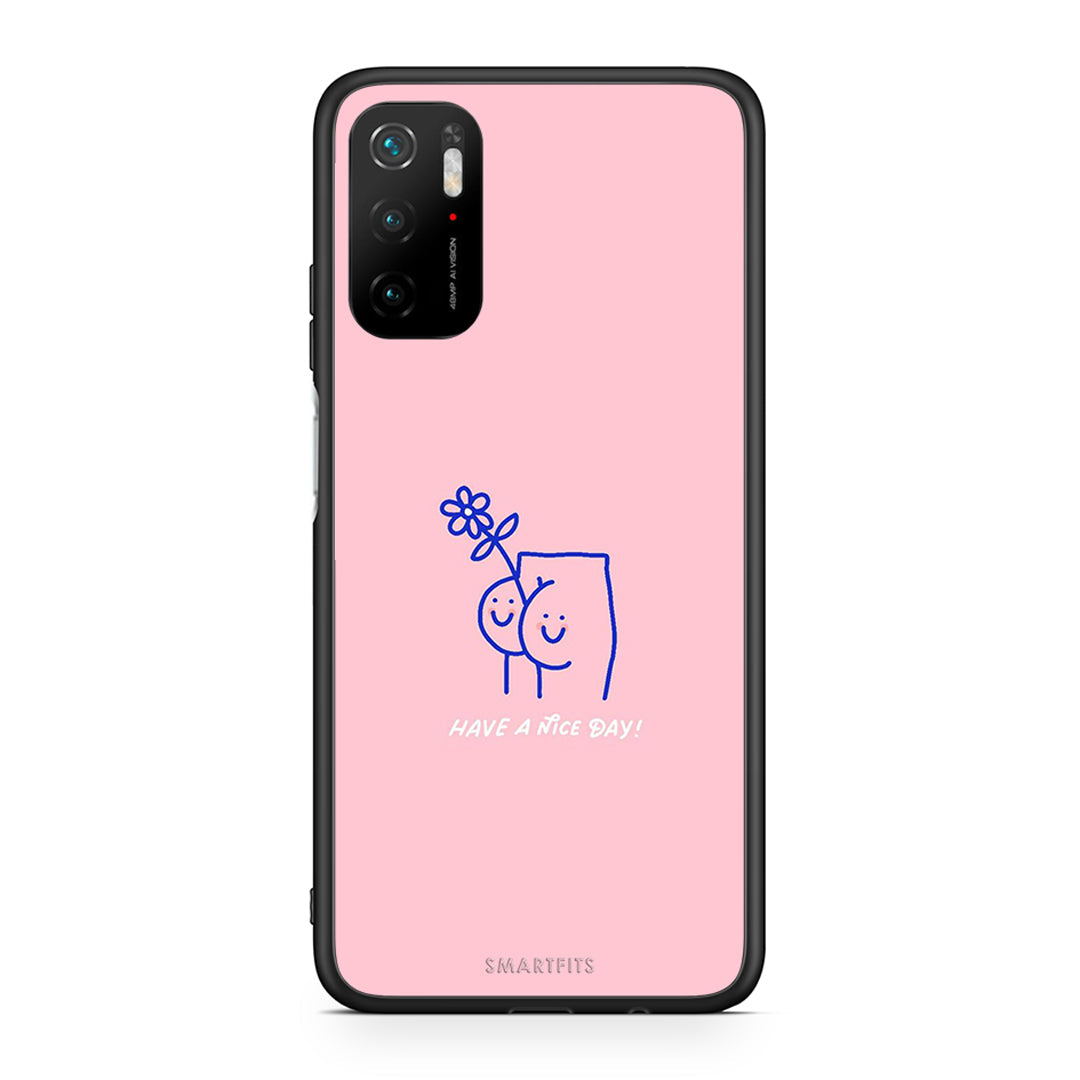 Xiaomi Redmi Note 10 5G/Poco M3 Pro Nice Day θήκη από τη Smartfits με σχέδιο στο πίσω μέρος και μαύρο περίβλημα | Smartphone case with colorful back and black bezels by Smartfits