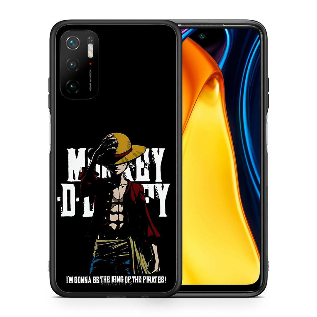 Θήκη Xiaomi Redmi Note 10 5G/Poco M3 Pro Pirate King από τη Smartfits με σχέδιο στο πίσω μέρος και μαύρο περίβλημα | Xiaomi Redmi Note 10 5G/Poco M3 Pro Pirate King case with colorful back and black bezels