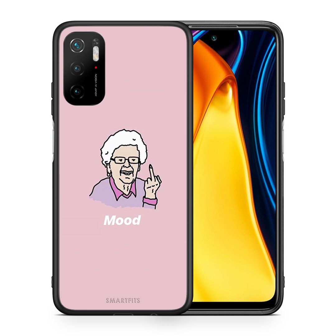 Θήκη Xiaomi Redmi Note 10 5G/Poco M3 Pro Mood PopArt από τη Smartfits με σχέδιο στο πίσω μέρος και μαύρο περίβλημα | Xiaomi Redmi Note 10 5G/Poco M3 Pro Mood PopArt case with colorful back and black bezels