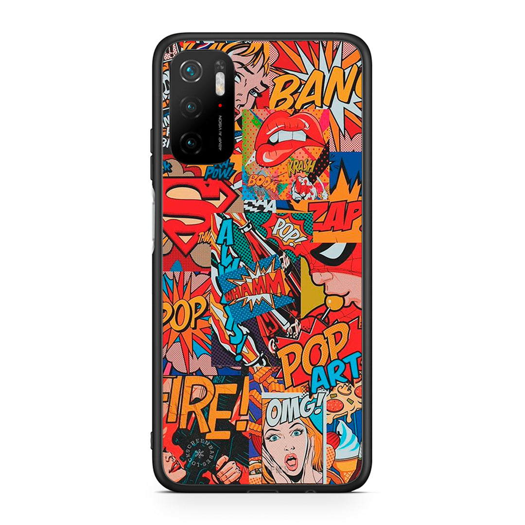 Xiaomi Redmi Note 10 5G/Poco M3 Pro PopArt OMG θήκη από τη Smartfits με σχέδιο στο πίσω μέρος και μαύρο περίβλημα | Smartphone case with colorful back and black bezels by Smartfits