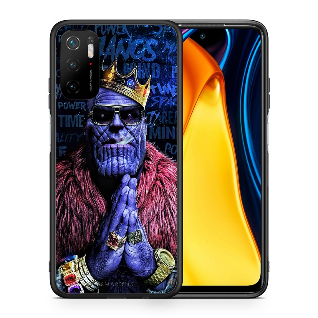 Θήκη Xiaomi Redmi Note 10 5G/Poco M3 Pro Thanos PopArt από τη Smartfits με σχέδιο στο πίσω μέρος και μαύρο περίβλημα | Xiaomi Redmi Note 10 5G/Poco M3 Pro Thanos PopArt case with colorful back and black bezels