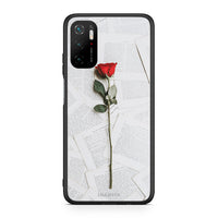 Thumbnail for Xiaomi Redmi Note 10 5G/Poco M3 Pro Red Rose θήκη από τη Smartfits με σχέδιο στο πίσω μέρος και μαύρο περίβλημα | Smartphone case with colorful back and black bezels by Smartfits