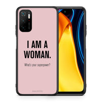 Thumbnail for Θήκη Xiaomi Redmi Note 10 5G/Poco M3 Pro Superpower Woman από τη Smartfits με σχέδιο στο πίσω μέρος και μαύρο περίβλημα | Xiaomi Redmi Note 10 5G/Poco M3 Pro Superpower Woman case with colorful back and black bezels