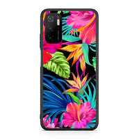 Thumbnail for Xiaomi Redmi Note 10 5G/Poco M3 Pro Tropical Flowers θήκη από τη Smartfits με σχέδιο στο πίσω μέρος και μαύρο περίβλημα | Smartphone case with colorful back and black bezels by Smartfits
