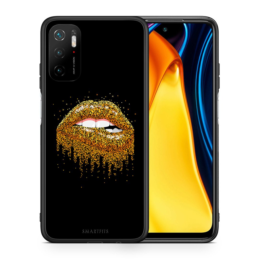 Θήκη Xiaomi Redmi Note 10 5G/Poco M3 Pro Golden Valentine από τη Smartfits με σχέδιο στο πίσω μέρος και μαύρο περίβλημα | Xiaomi Redmi Note 10 5G/Poco M3 Pro Golden Valentine case with colorful back and black bezels