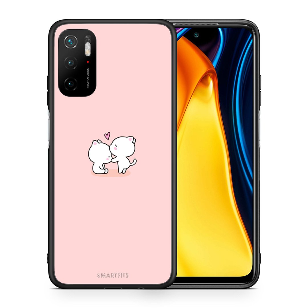 Θήκη Xiaomi Redmi Note 10 5G/Poco M3 Pro Love Valentine από τη Smartfits με σχέδιο στο πίσω μέρος και μαύρο περίβλημα | Xiaomi Redmi Note 10 5G/Poco M3 Pro Love Valentine case with colorful back and black bezels