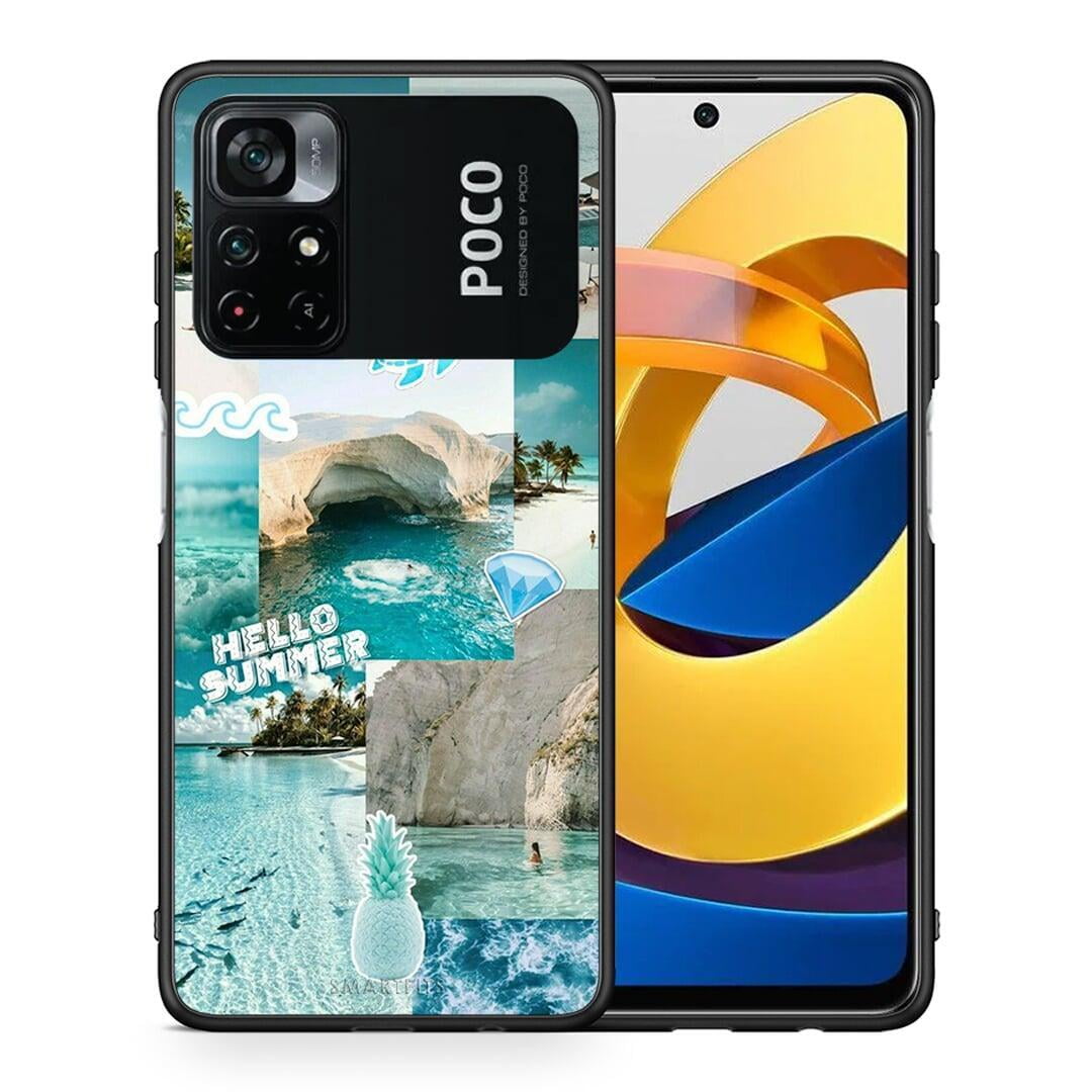 Θήκη Xiaomi Poco M4 Pro 4G Aesthetic Summer από τη Smartfits με σχέδιο στο πίσω μέρος και μαύρο περίβλημα | Xiaomi Poco M4 Pro 4G Aesthetic Summer case with colorful back and black bezels