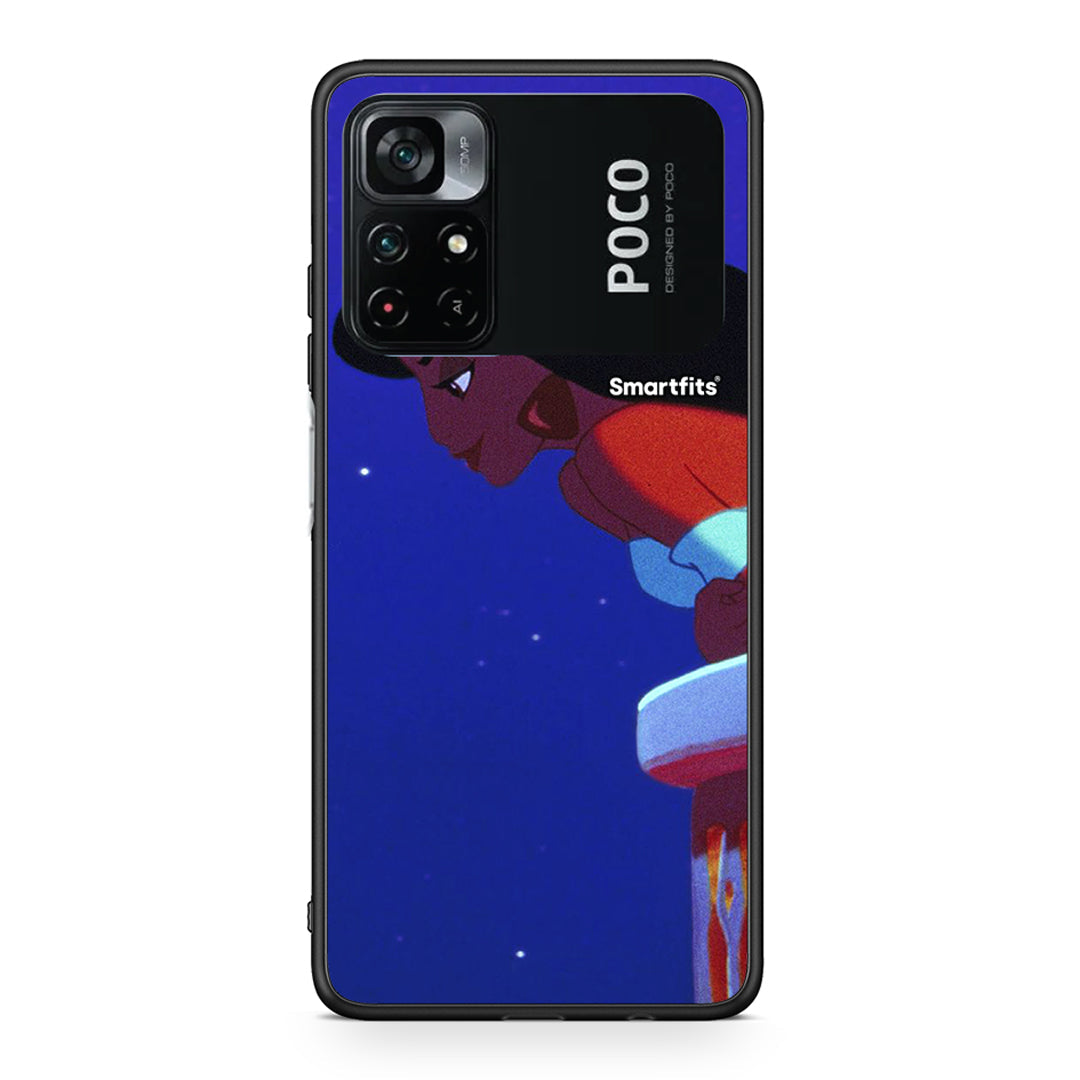 Xiaomi Poco M4 Pro 4G Alladin And Jasmine Love 2 θήκη από τη Smartfits με σχέδιο στο πίσω μέρος και μαύρο περίβλημα | Smartphone case with colorful back and black bezels by Smartfits