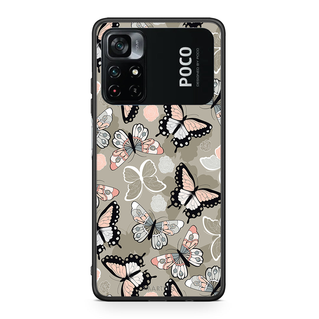 135 - Xiaomi Poco M4 Pro 4G Butterflies Boho case, cover, bumper