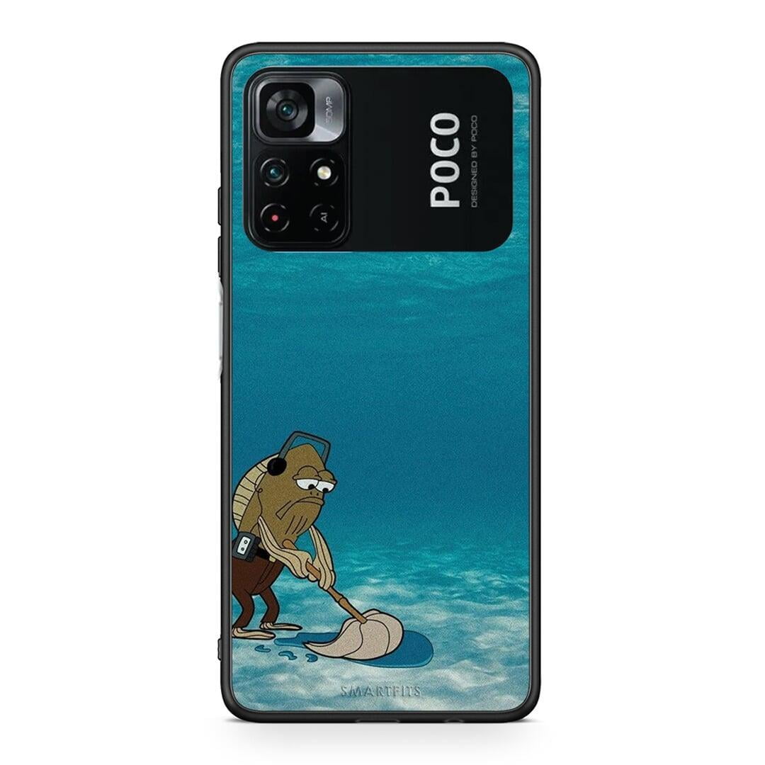 Xiaomi Poco M4 Pro 4G Clean The Ocean Θήκη από τη Smartfits με σχέδιο στο πίσω μέρος και μαύρο περίβλημα | Smartphone case with colorful back and black bezels by Smartfits