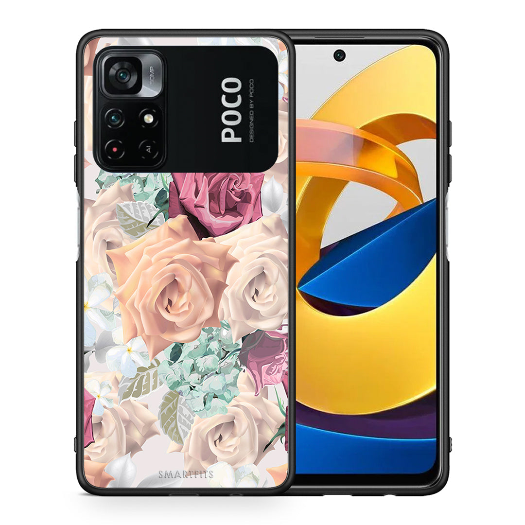 Θήκη Xiaomi Poco M4 Pro 4G Bouquet Floral από τη Smartfits με σχέδιο στο πίσω μέρος και μαύρο περίβλημα | Xiaomi Poco M4 Pro 4G Bouquet Floral case with colorful back and black bezels