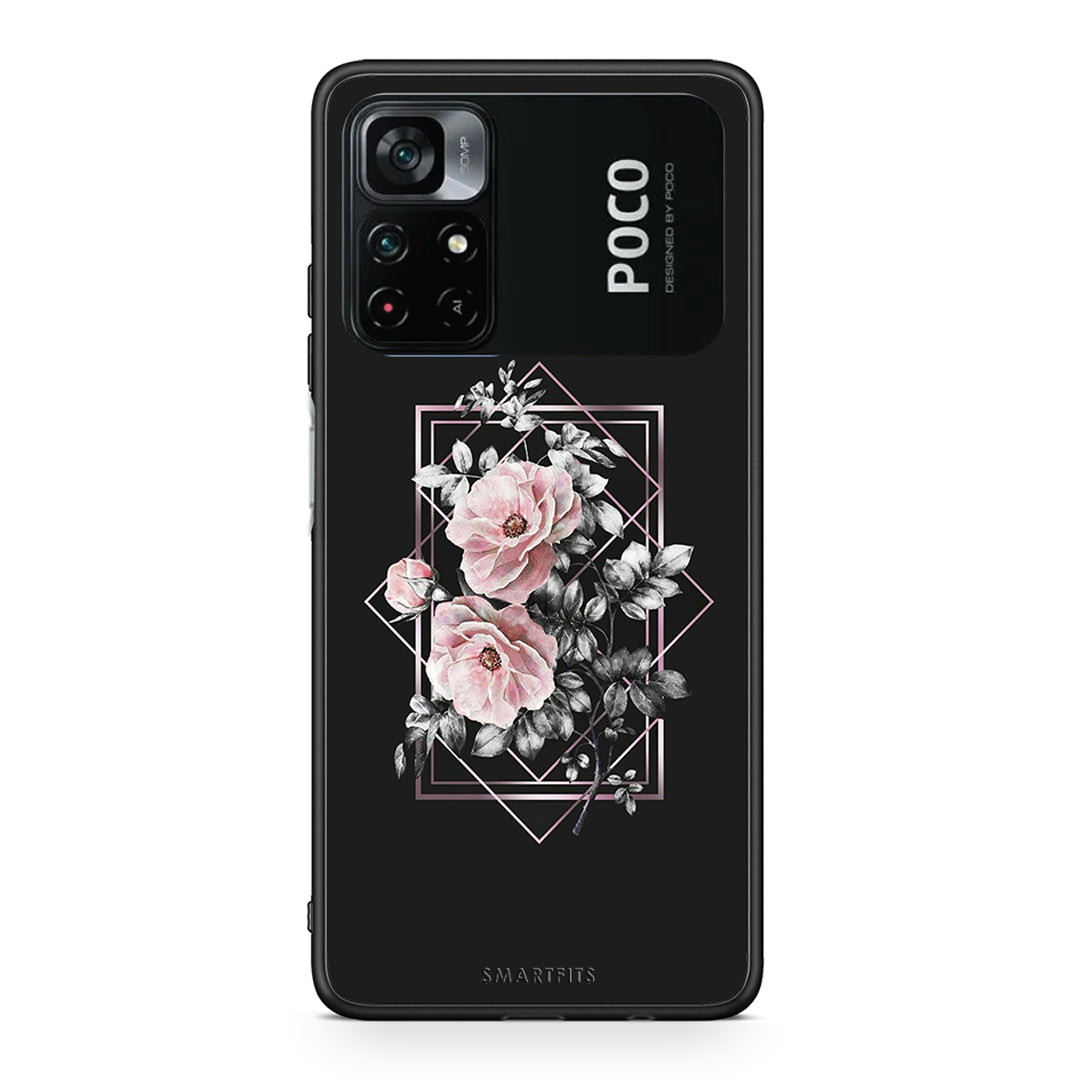 4 - Xiaomi Poco M4 Pro 4G Frame Flower case, cover, bumper