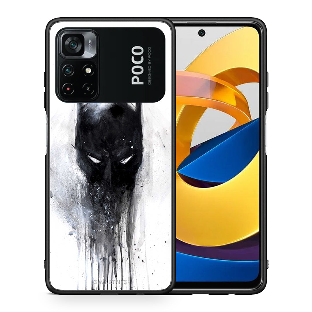 Θήκη Xiaomi Poco M4 Pro 4G Paint Bat Hero από τη Smartfits με σχέδιο στο πίσω μέρος και μαύρο περίβλημα | Xiaomi Poco M4 Pro 4G Paint Bat Hero case with colorful back and black bezels