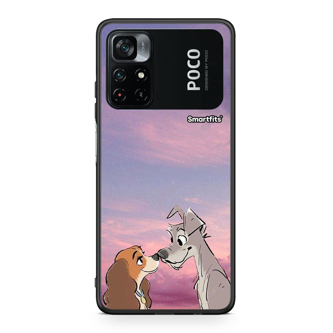 Xiaomi Poco M4 Pro 4G Lady And Tramp θήκη από τη Smartfits με σχέδιο στο πίσω μέρος και μαύρο περίβλημα | Smartphone case with colorful back and black bezels by Smartfits