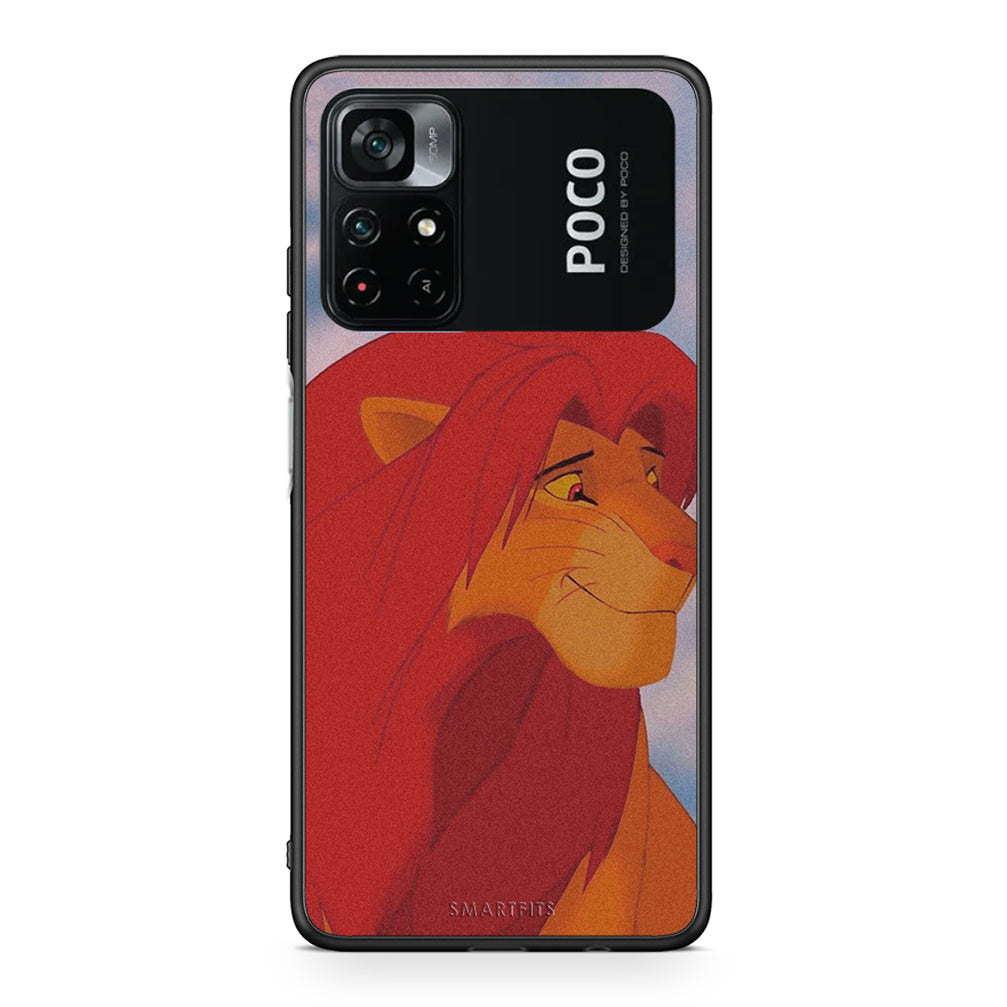 Xiaomi Poco M4 Pro 4G Lion Love 1 Θήκη Αγίου Βαλεντίνου από τη Smartfits με σχέδιο στο πίσω μέρος και μαύρο περίβλημα | Smartphone case with colorful back and black bezels by Smartfits