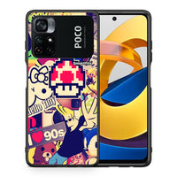 Thumbnail for Θήκη Xiaomi Poco M4 Pro 4G Love The 90s από τη Smartfits με σχέδιο στο πίσω μέρος και μαύρο περίβλημα | Xiaomi Poco M4 Pro 4G Love The 90s case with colorful back and black bezels