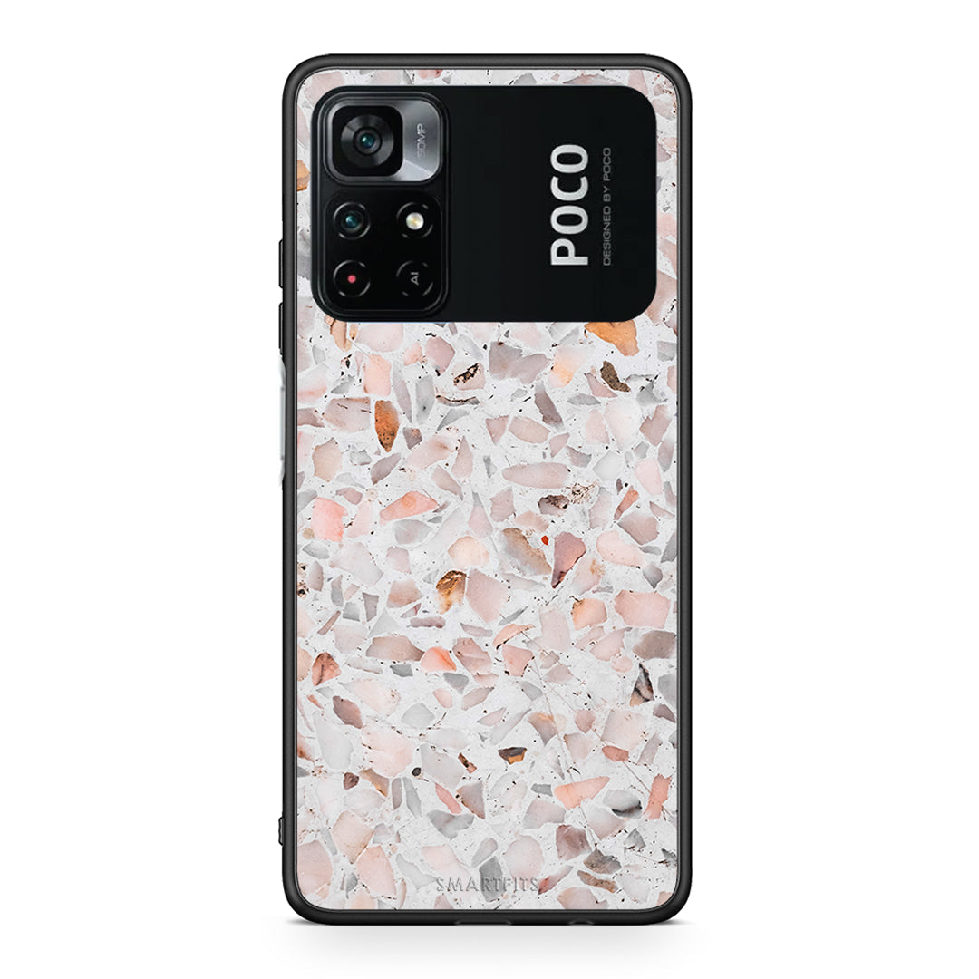 Xiaomi Poco M4 Pro 4G Marble Terrazzo θήκη από τη Smartfits με σχέδιο στο πίσω μέρος και μαύρο περίβλημα | Smartphone case with colorful back and black bezels by Smartfits