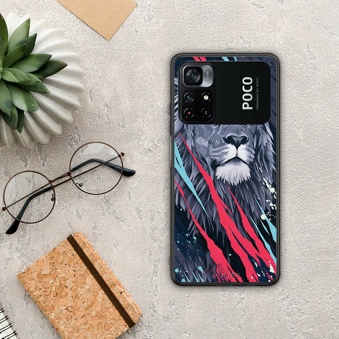 Popart Lion Designer - Xiaomi Poco M4 Pro 4G case