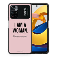 Thumbnail for Θήκη Xiaomi Poco M4 Pro 4G Superpower Woman από τη Smartfits με σχέδιο στο πίσω μέρος και μαύρο περίβλημα | Xiaomi Poco M4 Pro 4G Superpower Woman case with colorful back and black bezels