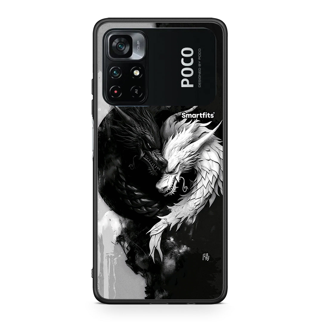 Xiaomi Poco M4 Pro 4G Yin Yang Θήκη από τη Smartfits με σχέδιο στο πίσω μέρος και μαύρο περίβλημα | Smartphone case with colorful back and black bezels by Smartfits