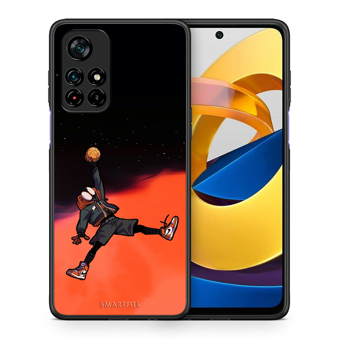 Θήκη Xiaomi Poco M4 Pro 5G Basketball Hero από τη Smartfits με σχέδιο στο πίσω μέρος και μαύρο περίβλημα | Xiaomi Poco M4 Pro 5G Basketball Hero case with colorful back and black bezels