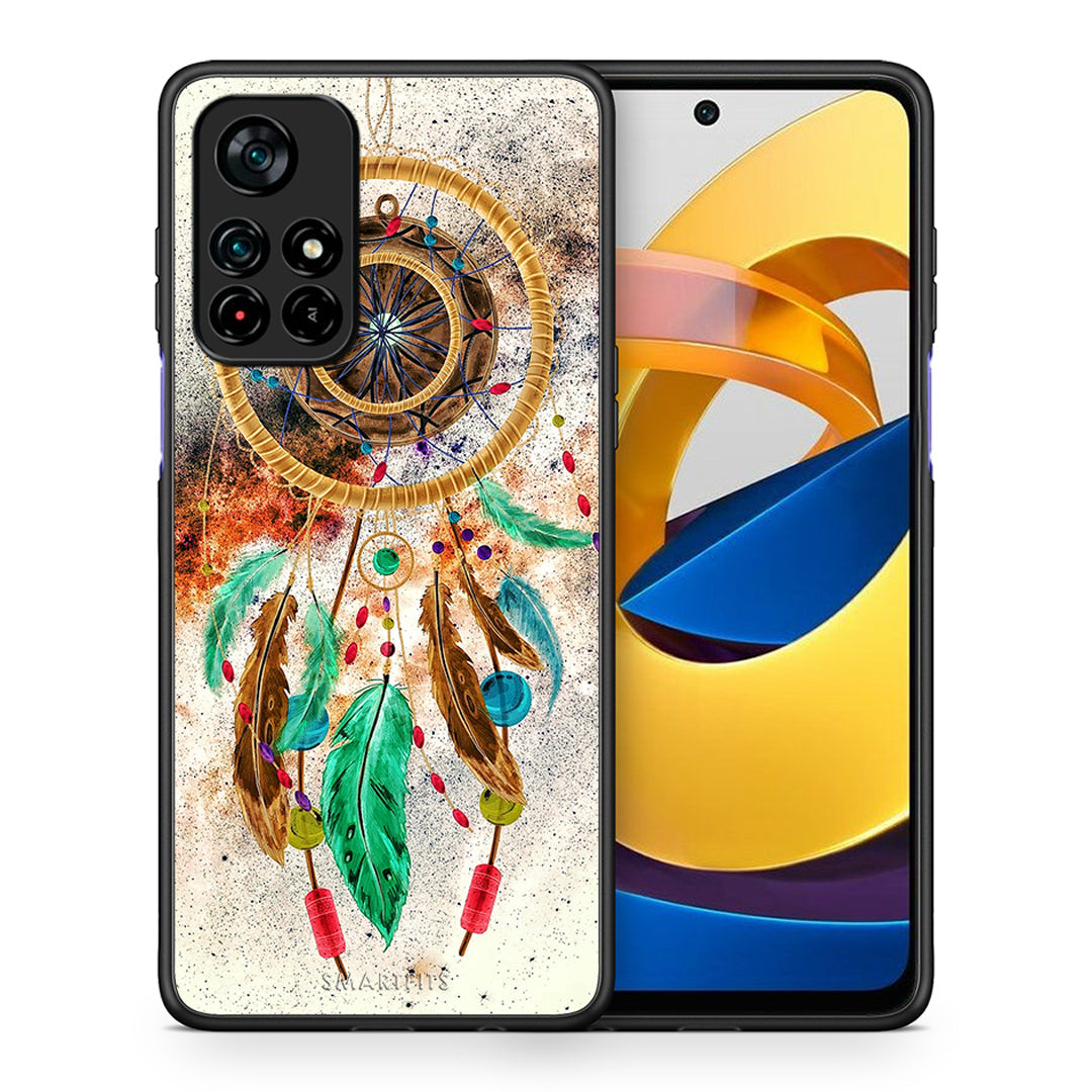 Θήκη Xiaomi Poco M4 Pro 5G DreamCatcher Boho από τη Smartfits με σχέδιο στο πίσω μέρος και μαύρο περίβλημα | Xiaomi Poco M4 Pro 5G DreamCatcher Boho case with colorful back and black bezels