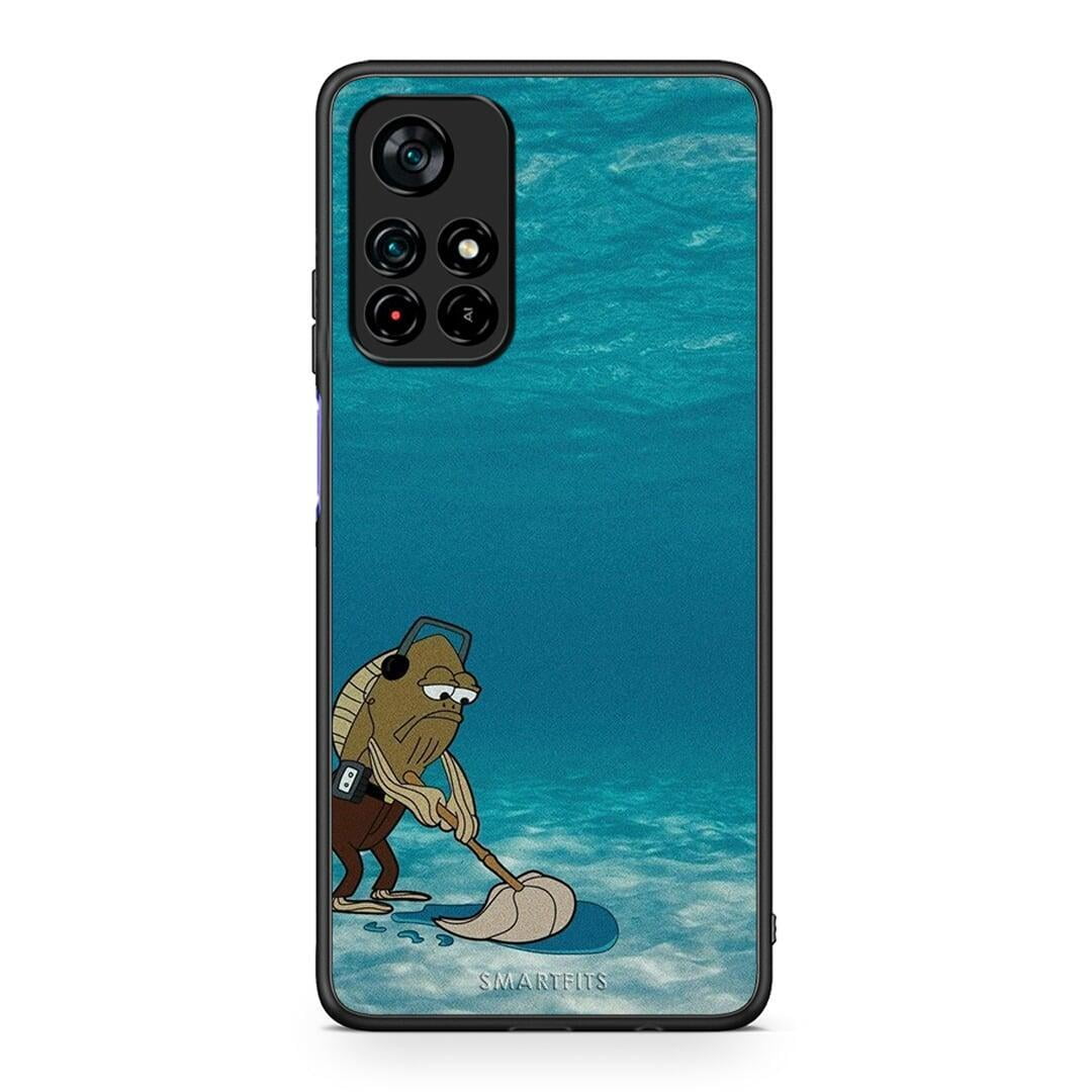 Xiaomi Poco M4 Pro 5G Clean The Ocean Θήκη από τη Smartfits με σχέδιο στο πίσω μέρος και μαύρο περίβλημα | Smartphone case with colorful back and black bezels by Smartfits