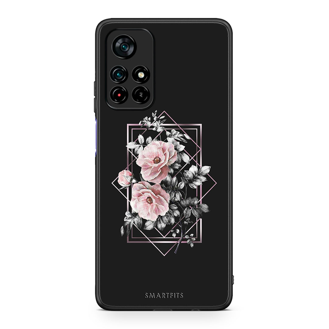 4 - Xiaomi Poco M4 Pro 5G Frame Flower case, cover, bumper