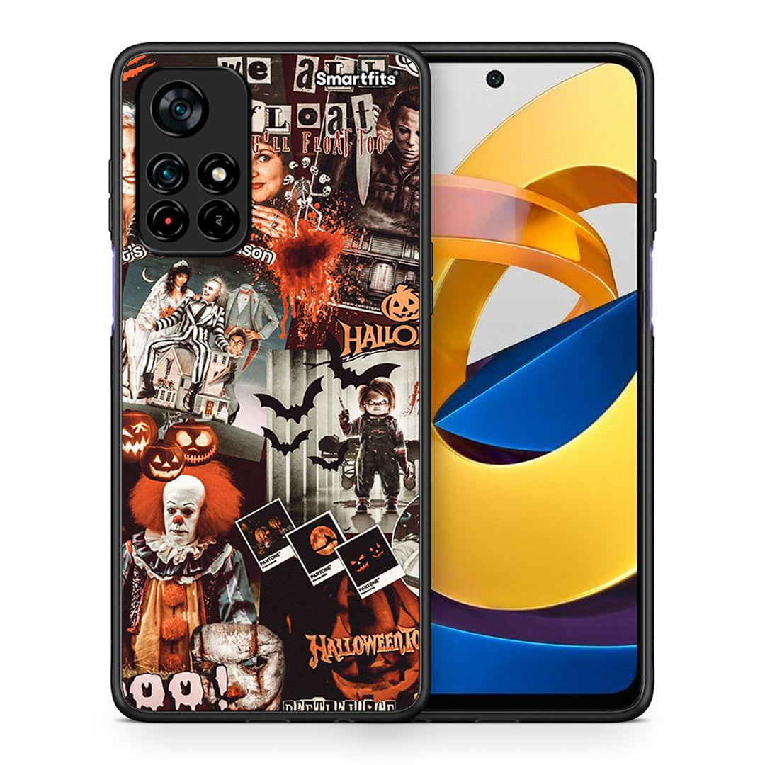 Θήκη Xiaomi Poco M4 Pro 5G Halloween Spooky Season από τη Smartfits με σχέδιο στο πίσω μέρος και μαύρο περίβλημα | Xiaomi Poco M4 Pro 5G Halloween Spooky Season case with colorful back and black bezels