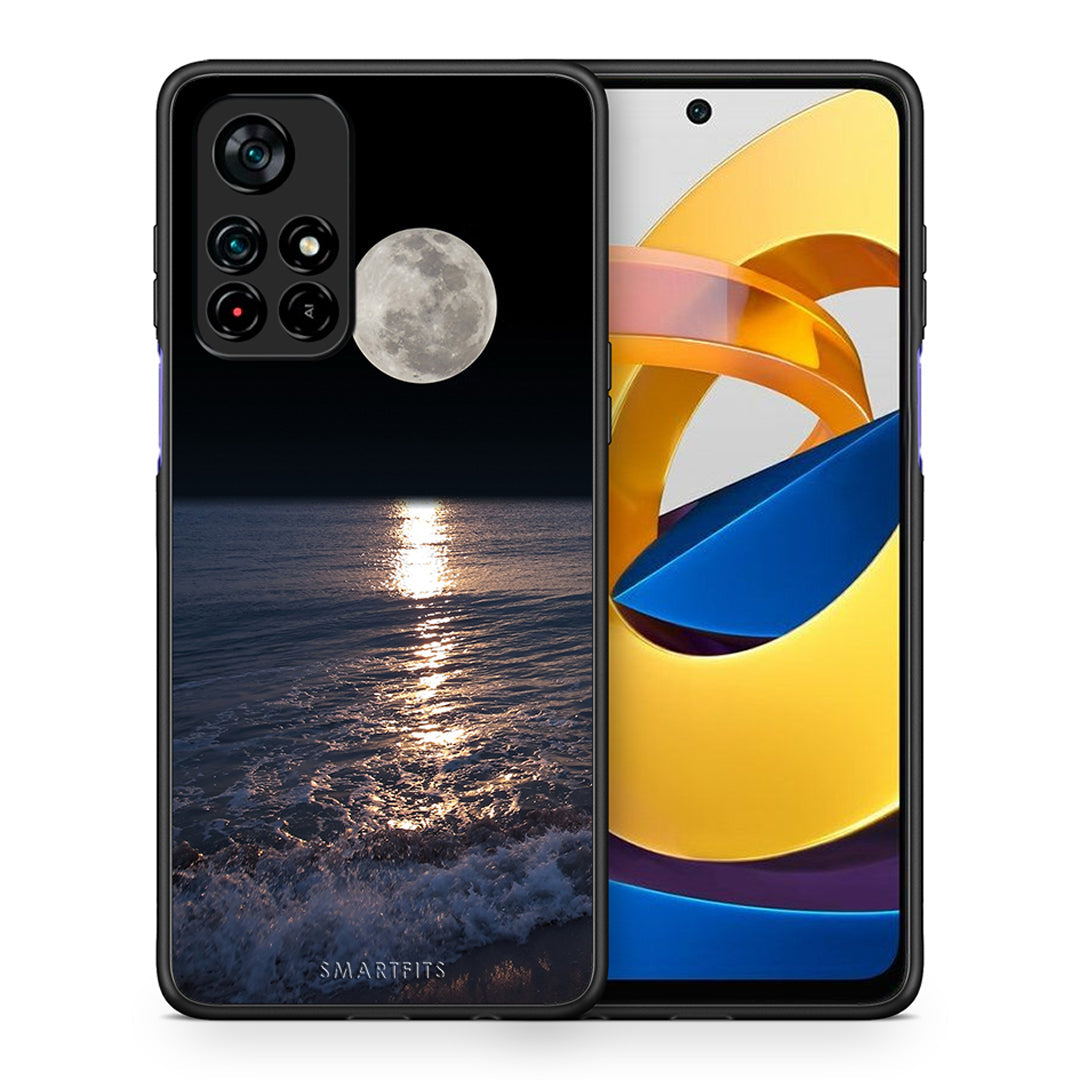 Θήκη Xiaomi Poco M4 Pro 5G Moon Landscape από τη Smartfits με σχέδιο στο πίσω μέρος και μαύρο περίβλημα | Xiaomi Poco M4 Pro 5G Moon Landscape case with colorful back and black bezels