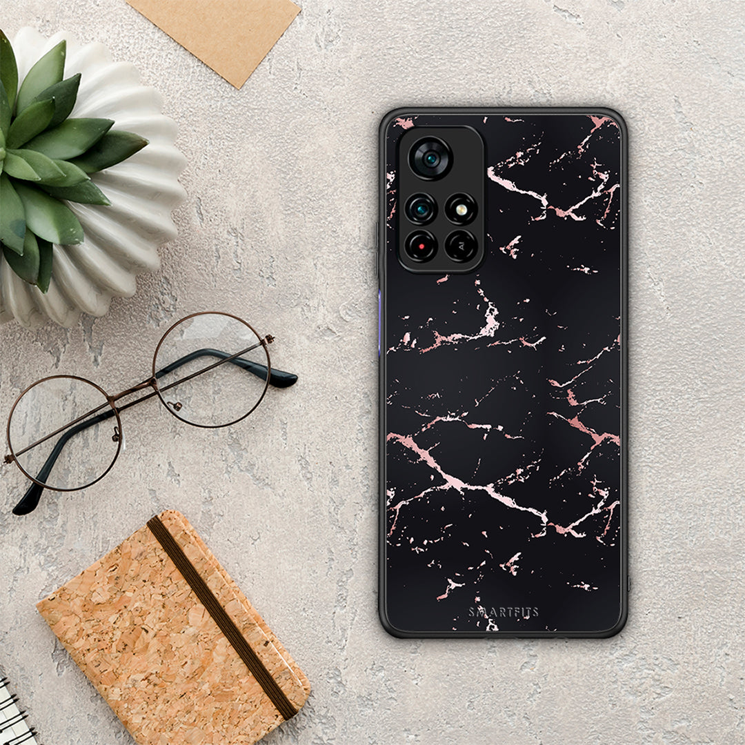 Marble Black Rosegold - Xiaomi Poco M4 Pro 5G case