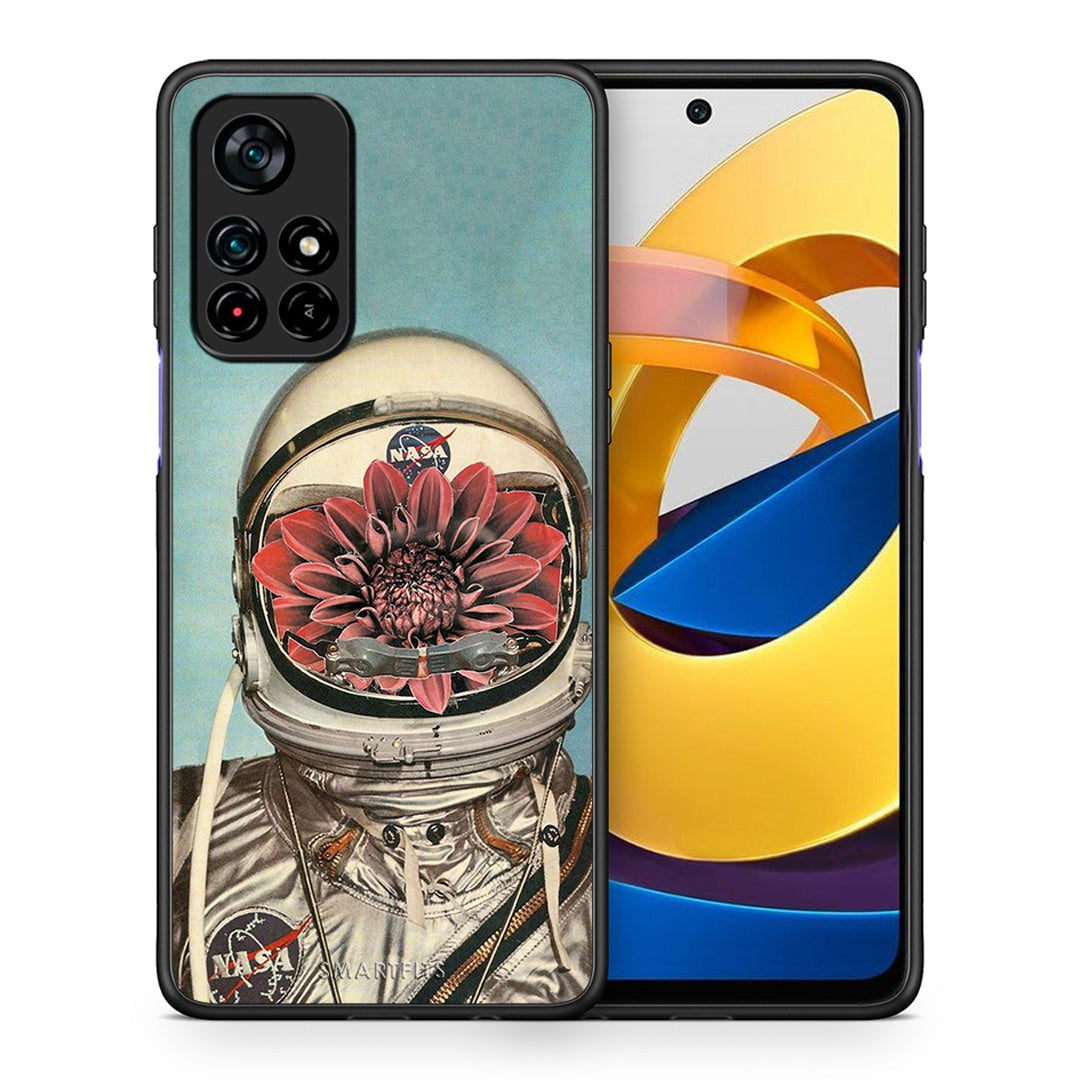 Θήκη Xiaomi Poco M4 Pro 5G Nasa Bloom από τη Smartfits με σχέδιο στο πίσω μέρος και μαύρο περίβλημα | Xiaomi Poco M4 Pro 5G Nasa Bloom case with colorful back and black bezels