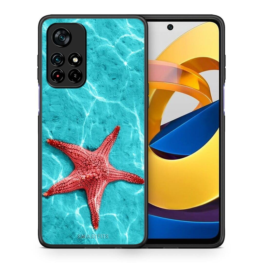 Θήκη Xiaomi Poco M4 Pro 5G Red Starfish από τη Smartfits με σχέδιο στο πίσω μέρος και μαύρο περίβλημα | Xiaomi Poco M4 Pro 5G Red Starfish case with colorful back and black bezels