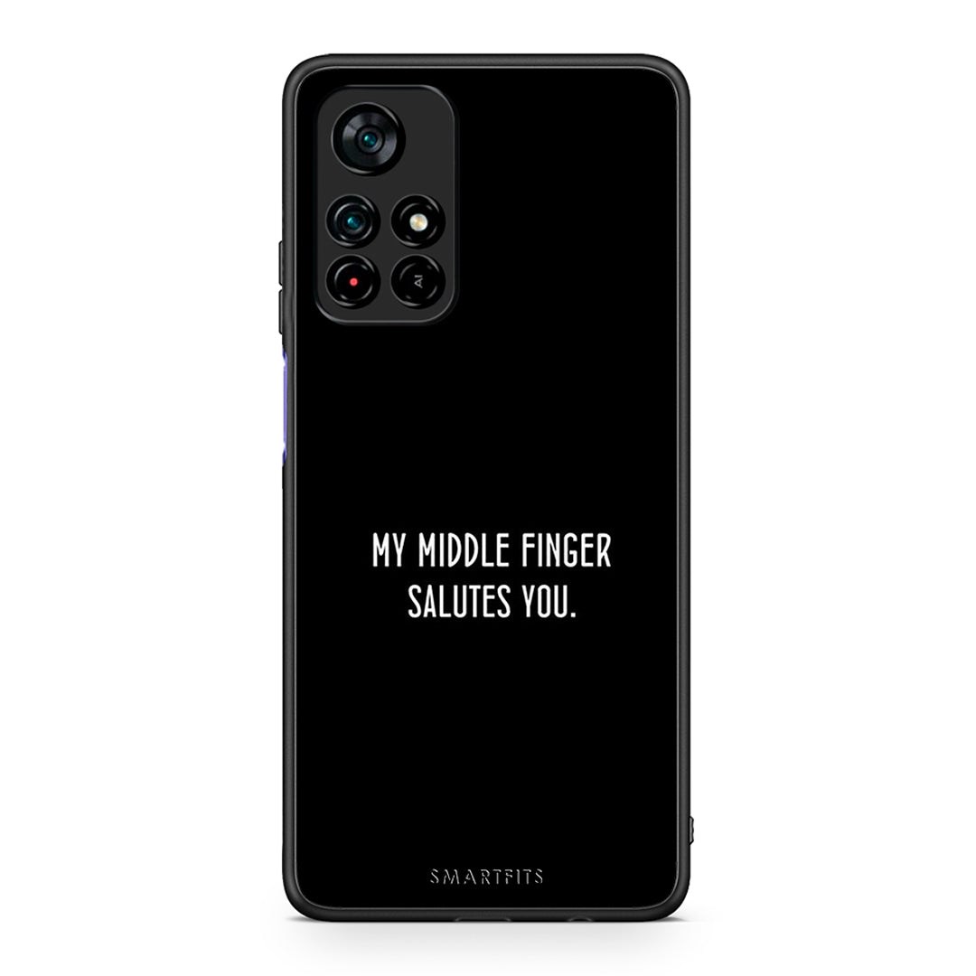 Xiaomi Poco M4 Pro 5G Salute θήκη από τη Smartfits με σχέδιο στο πίσω μέρος και μαύρο περίβλημα | Smartphone case with colorful back and black bezels by Smartfits