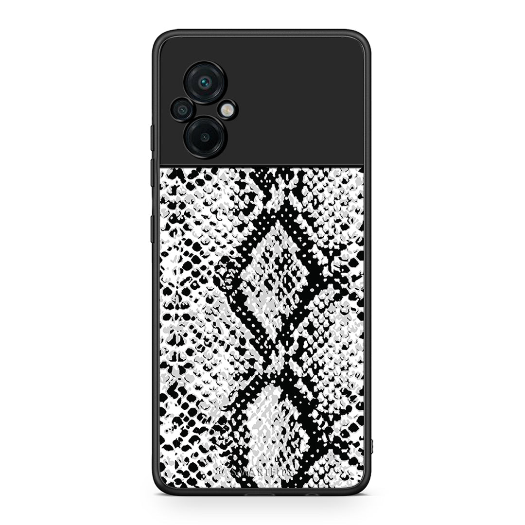 24 - Xiaomi Poco M5 / Redmi Note 11E White Snake Animal case, cover, bumper