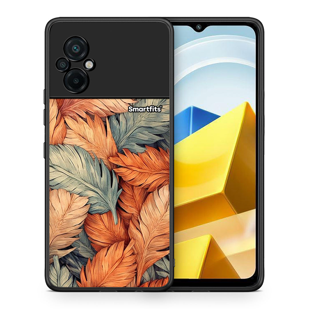 Θήκη Xiaomi Poco M5 / Redmi Note 11E Autumn Leaves από τη Smartfits με σχέδιο στο πίσω μέρος και μαύρο περίβλημα | Xiaomi Poco M5 / Redmi Note 11E Autumn Leaves case with colorful back and black bezels