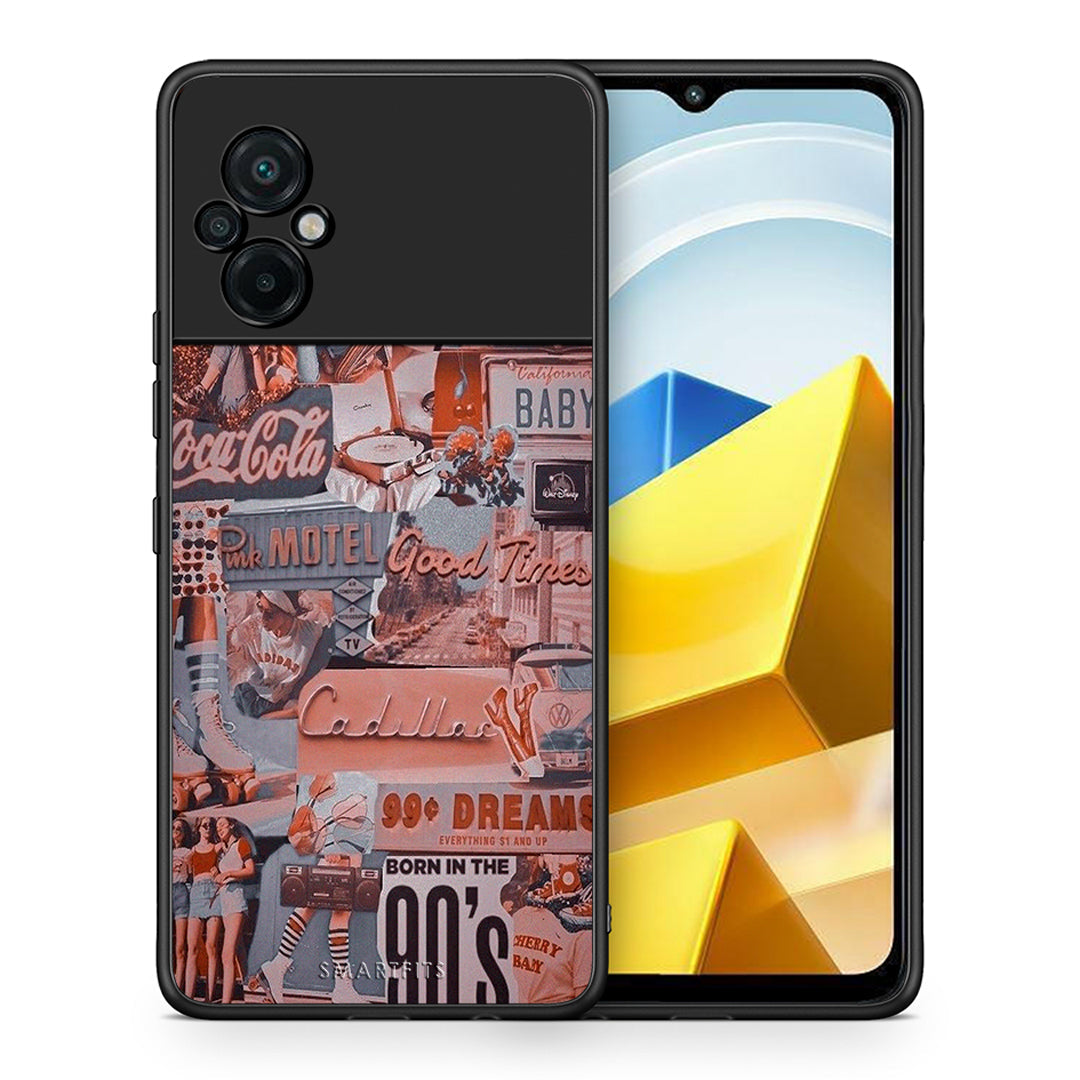 Θήκη Xiaomi Poco M5 / Redmi Note 11E Born In 90s από τη Smartfits με σχέδιο στο πίσω μέρος και μαύρο περίβλημα | Xiaomi Poco M5 / Redmi Note 11E Born In 90s case with colorful back and black bezels